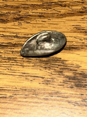 Vintage 1  Cowboy Hat Clothing Button - Silver Tone