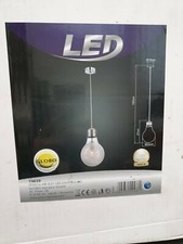 Image of LED Decorative style bulb pendant chrome
