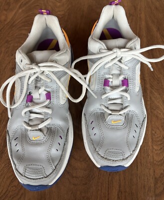 Nike M2K Tekno Women 8.5 Leather Running Shoe Gray AO3108-018 Comfort Sneaker