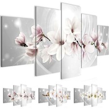 Wandbilder Wohnzimmer XXL Blumen Magnolien Moderne Bild Abstrakt