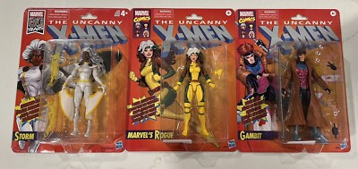 Marvel Legends X-MEN 6'' Retro Storm, Marvel s Rogue, Gambit in HAND READY 2 SHIP