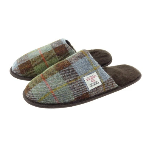 Harris tweed store slippers mens