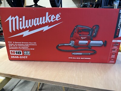 Milwaukee M18 Cordless 2-Speed Grease Gun Kit 2646-21CT for sale