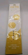 5 Packs of Hanging Tissue 12" Yellow Pom Pom Decorations (2 per pack) 