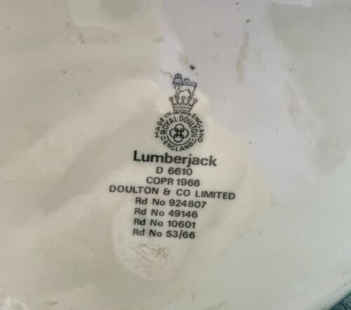 Royal Doulton Mid Century Lumberjack Large Toby Style Porcelain Jug Mug England - 第 10/10 張圖片