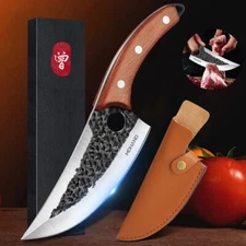 Handmade Forged Stainless Steel Boning Knife Pro Chef's Knives Butcher Gift Box