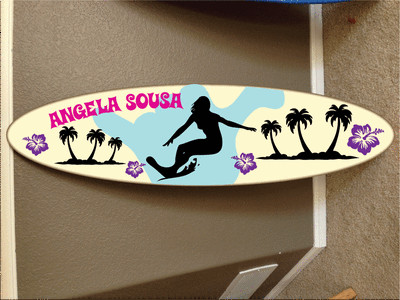 wall hanging surf board surfboard decor hawaiian beach surfing beach ...