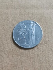 ITALIA REPUBBLICA LOTTO 1 RARA MONETA DA 100 LIRE DEL 1957 USATA CIRCOLATA