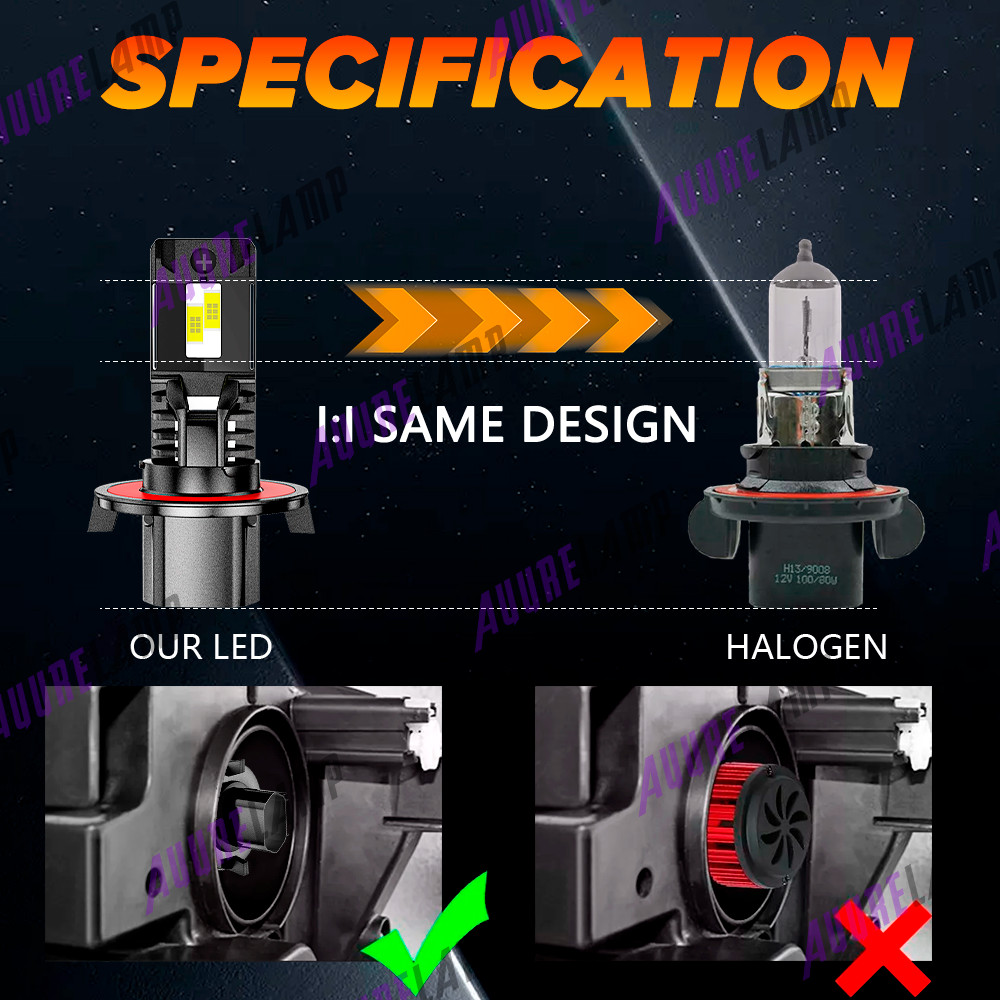 For FORD ECONOLINE E150-E450 2008-2016 -  9008 LED Headlight Bulbs Dual Beam