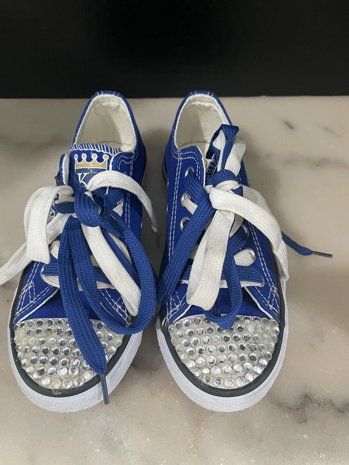 Kansas City Baseball Club Royals Low Top Canvas Shoes Girls Size 12 - Image 2 of 4