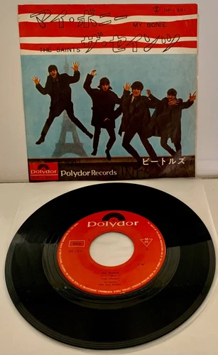BEATLES "MY BONNIE" ULTRA-RARE 1964 ORIGINAL JAPANESE SINGLE-45 WITH PS INSERT!!