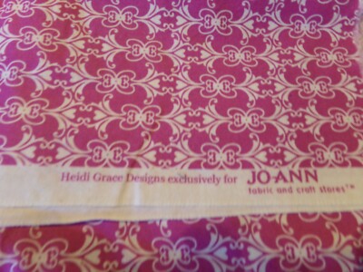 1 YD X 44'' VINTAGE HEIDI GRACE MAGENTA by JO ANN  COTTON #9838