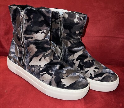 Steve Madden Garrson Camouflage Suede Platform Ankle Boots Women’s Sz US  M