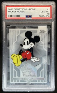 2023 Topps Chrome Disney 100 Mickey Mouse #1 PSA 10 GEM MINT