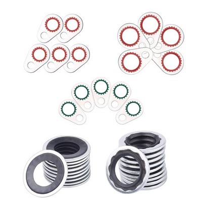 60Pcs 9 Size Air Conditioning System Compressor Gasket Seals Washer Replace Kits