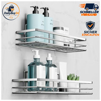 Duschablage Ohne Bohren 2 StüCk Duschregal Badezimmer Organizer Duschkorb