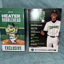 ❤️2 DAYTON DRAGONS BOBBLEHEADS HUNTER GREENE CINCINNATI REDS MINORLEAGUE MASCOT