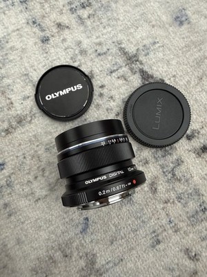 Olympus M. Zuiko 12mm F2.0 MFT Lens Black