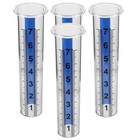4 PCS Outdoor Rain Measuring Device Accurate Tube Lawn Water Cups