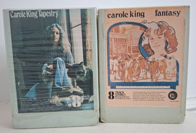 8 TRACK TAPE - CAROLE KING 2 X TAPES TAPESTRY & FANTASY  8 TRACK CARTRIDGE