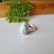 Awesome Larimar Gemstone Ring 925 Sterling Silver Anniversary Gift Ring PG6496