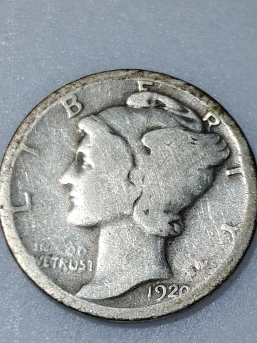 1920 Mercury Dime Philadelphia Mint 90% Silver (#253-12920/RBF)