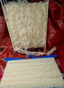 Vintage lot of Various White Off White Lace 