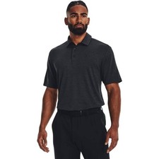 Under Armour Playoff 3.0 Polo Mens Small Black New Loose Fit Golf Shirt 1378673