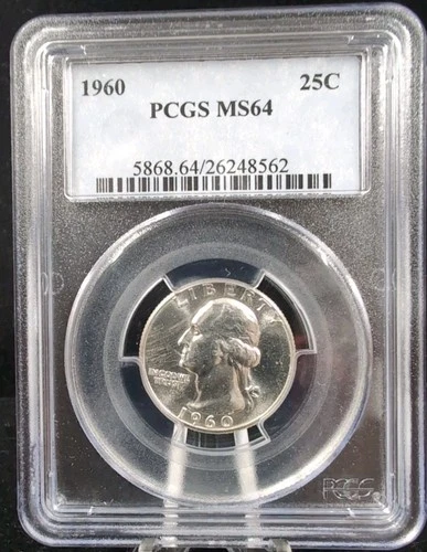 1960 25c Silver Washington Quarter PCGS MS 64 #6552