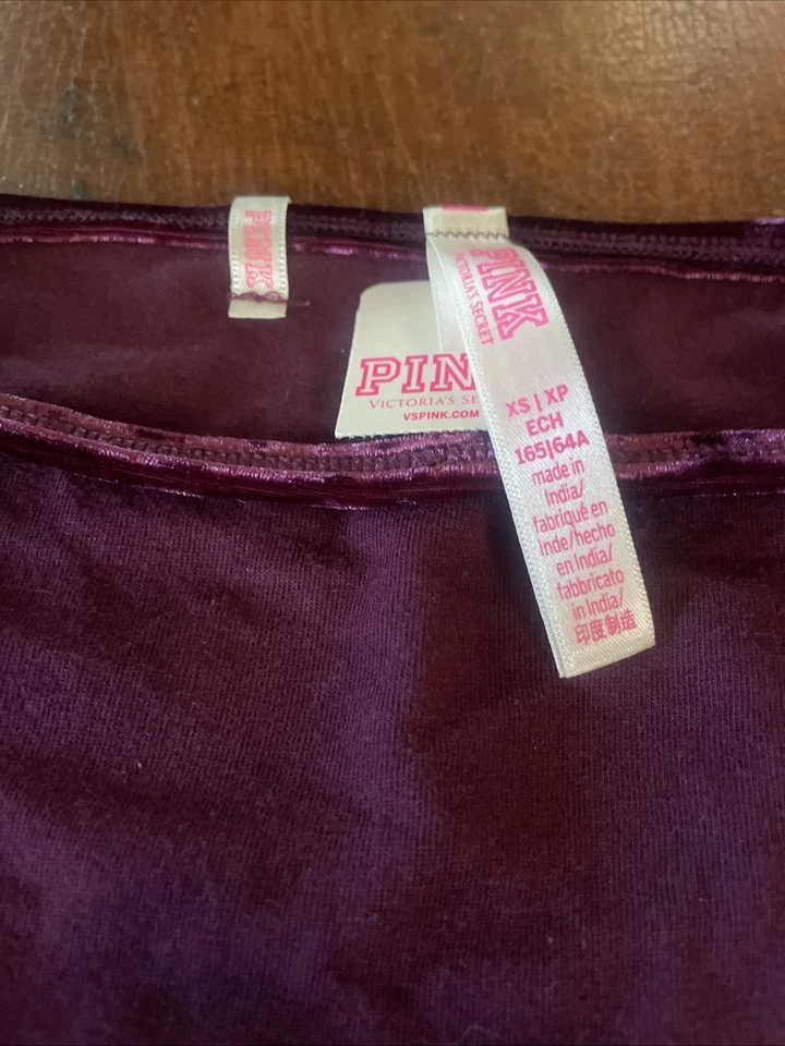 Victoria's Secret Púrpura Oscuro Gamuza Bastón Niño Pantalones Cortos Panty XS NUEVO CON ETIQUETAS Sexy Foto 2 de 4