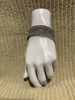 7 Bangle Silver Tone Bracelets