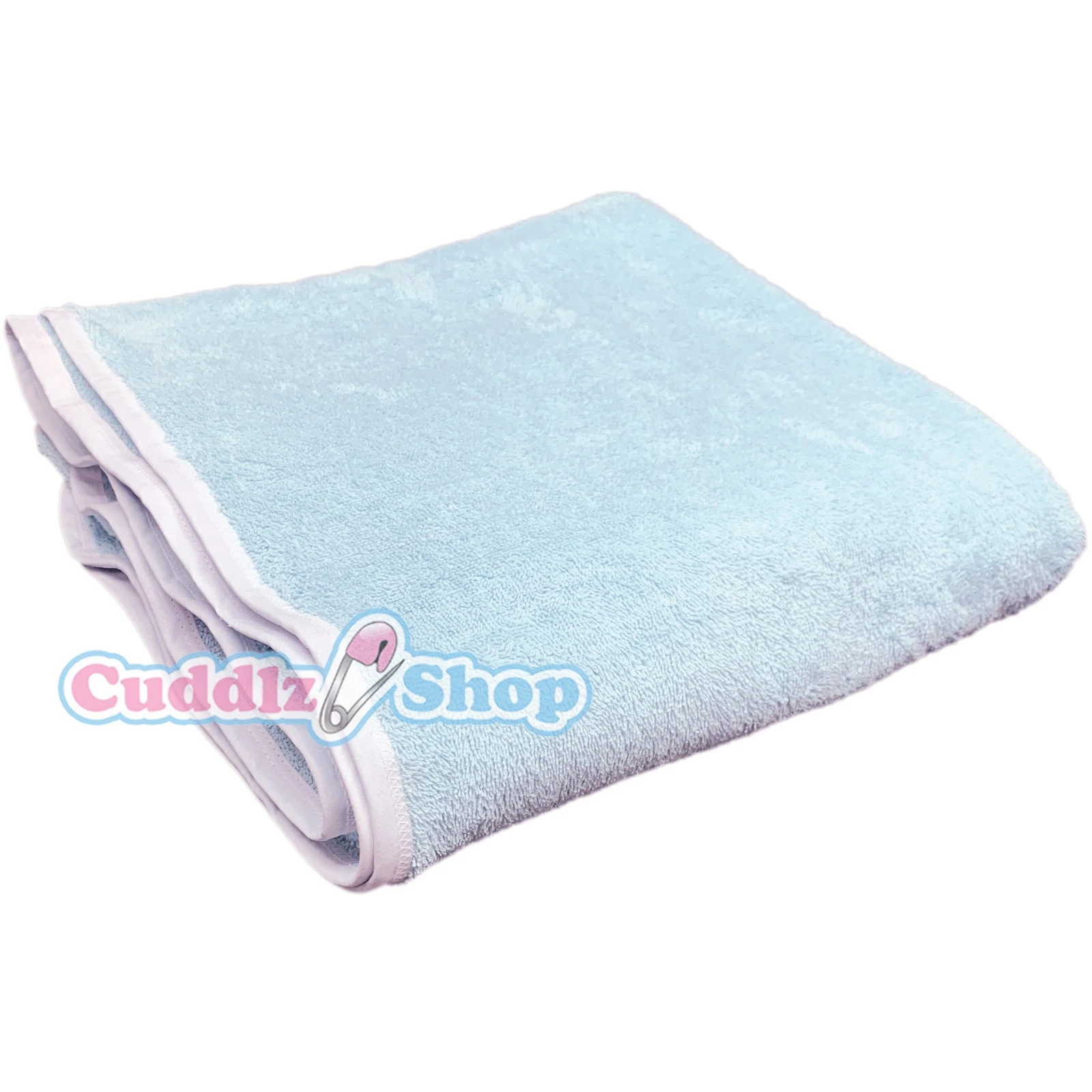 Blue 42x42 Inches 106x106cm Terry Towelling Washable Adult Sized Nappy Diaper