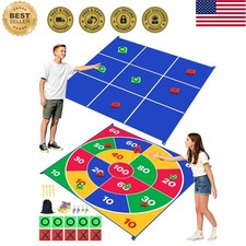 Double-Sided 2-in-1 Bean Bag Toss Tic Tac Toe Game for Backyard Parties