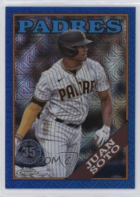 2023 Series 1 1988 Topps Chrome Silver Pack Blue Refractor /150 Juan Soto 0l7e