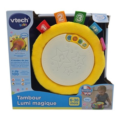 VTech Tambour Lumi Magique Trommel magische Trommel mit Musik für Babys  eng./fr
