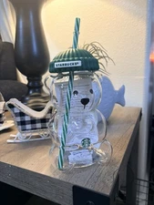 2025 Glass Starbucks Bearista Bear Cold Cup Holiday Limited Edition
