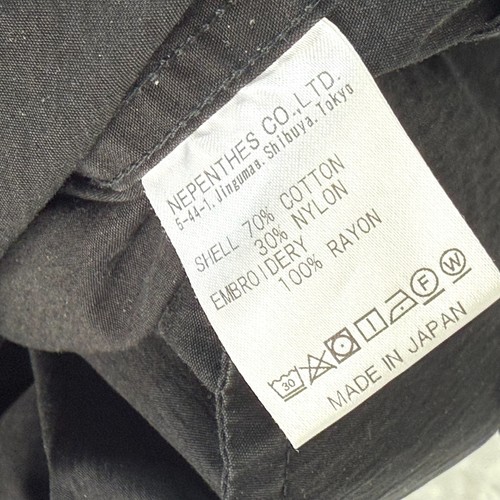 Needles Nepenthes Japan Elastic Waist Wide Leg Cropped Pants Mens M Black - Picture 13 of 13