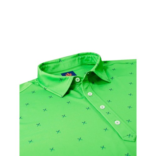 Donald Ross Sport Polo Shirt Mens Large Sullivan Nautical Crew Oars Print SPP106