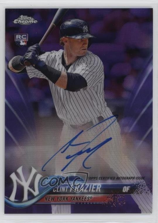 2018 Topps Chrome Rookie Purple Refractor /250 Clint Frazier #RA-CF Auto RC ok2
