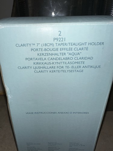 Soporte para candelabro cónico votivo Partylite Clarity #P9222 5” y #P9221 7” EE. UU. - Imagen 8 de 8