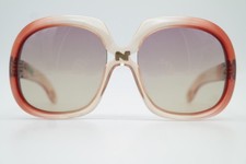 Vintage Sunglasses Nina Ricci Paris Red Transparent Gold Oval