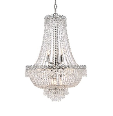 Elegant Lighting V1900D20C Royal Crystal Century Hang 20  Wide Chandelier Chrome