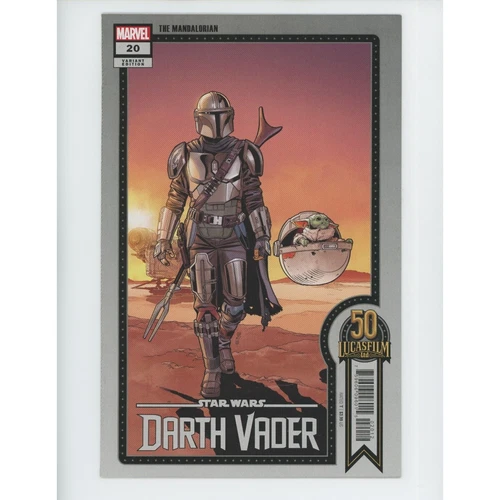 Star Wars: Darth Vader #20 2nd Print Marvel 2022 1st Cover App Din Djarin Grogu
