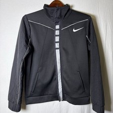 Nike Reflective Windbreaker Jacket Black Full Zip Youth XLarge Adult Small