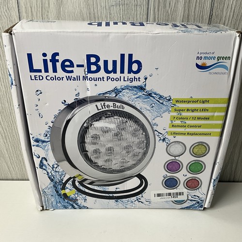 Life-Bulb LED Color Changing Pool Light with Remote, Wall Mount, 75ft Cable, 12V - Picture 8 of 11