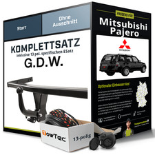 Für MITSUBISHI Pajero IV Typ V80,V90 Anhängerkupplung starr +eSatz 13pol 07- NEU