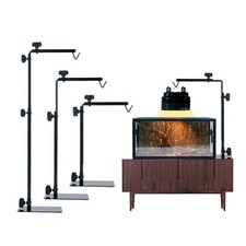 Adjustable 16.6-31 inch Metal Reptile Lamp Stand   Versatile Floor Light Hold...