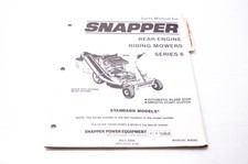 Snapper 06082 Parts Manual Rear-Engine Riding...