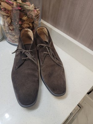 Tod's Men's Brown Desert Boots in Suede Shoe Size 8