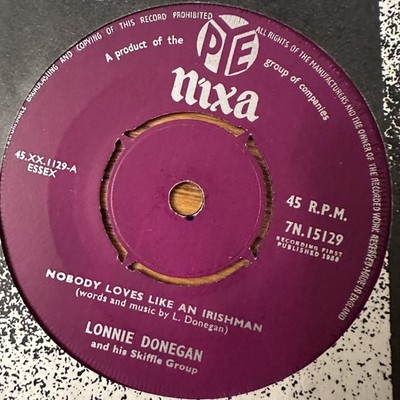 Lonnie Donegan   Nobody Loves Like An Irishman - Vinyl 7'' Single 45 UK - VG+